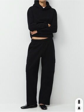 TNA Black Cargo Track Pants